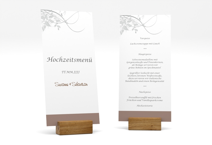 Menükarte Hochzeit Florenz lange Karte hoch hochglanz