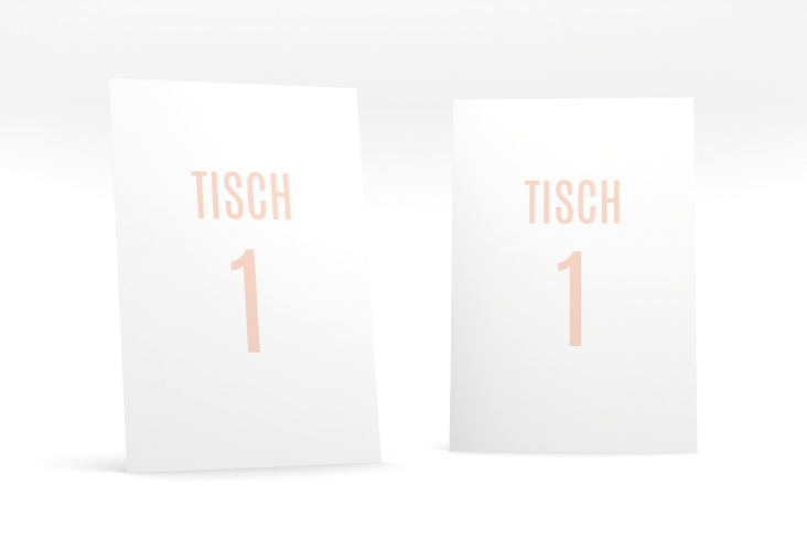 Tischnummer Hochzeit Memory Tischaufsteller rosa