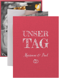 Klick: Details zu Foto-Leporello Hochzeit "Rise" anzeigen Foto-Leporello Hochzeit Rise Leporello pink