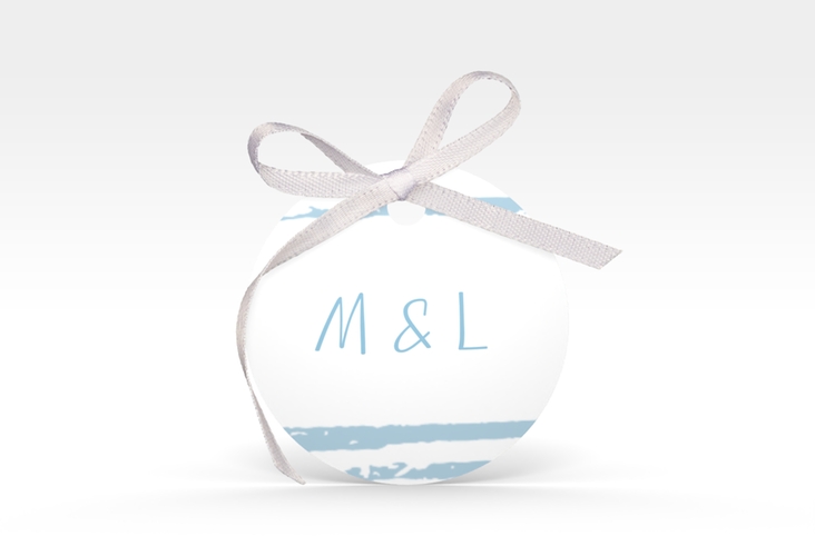 Geschenkanhänger Hochzeit Mare Geschenkanhänger, rund blau