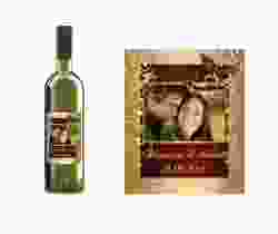 Etichette vino matrimonio collezione Tolosa Etikett Weinflasche 4er Set rot
