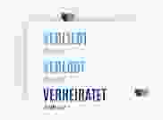 Save the Date-Visitenkarte Couple Visitenkarte quer blau