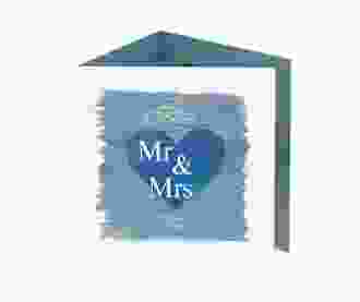 Ringraziamenti matrimonio collezione Fuerteventura quadr. Doppel-Klappkarte blau