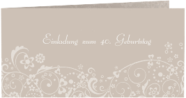 Klick: Details zu Einladung 40. Geburtstag "Magdalena" anzeigen Einladung 40. Geburtstag "Magdalena"