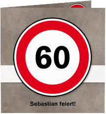 Einladung 60. Geburtstag "Emil/Emma"