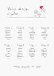 Sitzplan Poster Hochzeit Family 50 x 70 cm Poster weiss