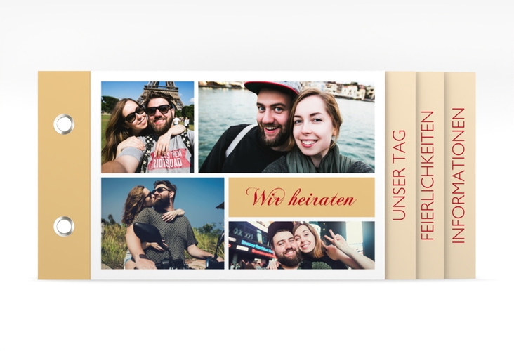 Hochzeitseinladung Collage Booklet