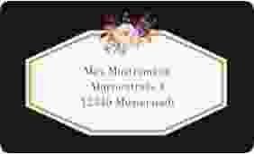 Empfängeretikett Hochzeit Prachtvoll 63,5 x 38,1 mm schwarz