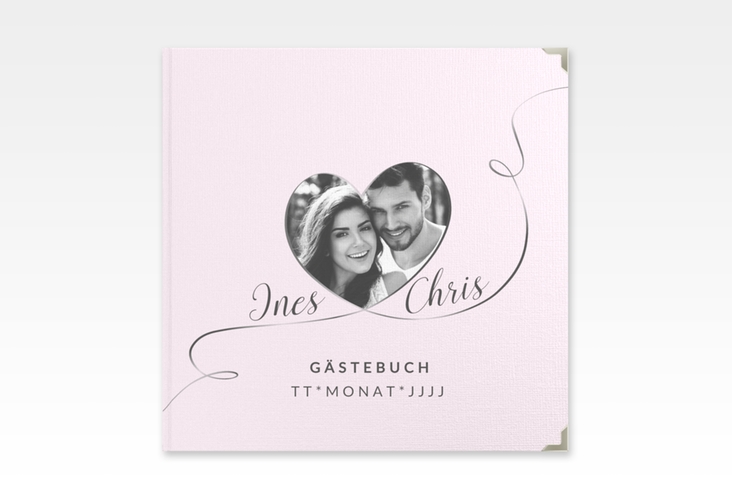 Gästebuch Selection Hochzeit Dolce Leinen-Hardcover rosa