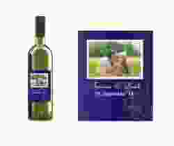 Etichette vino matrimonio collezione Lille Etikett Weinflasche 4er Set blu