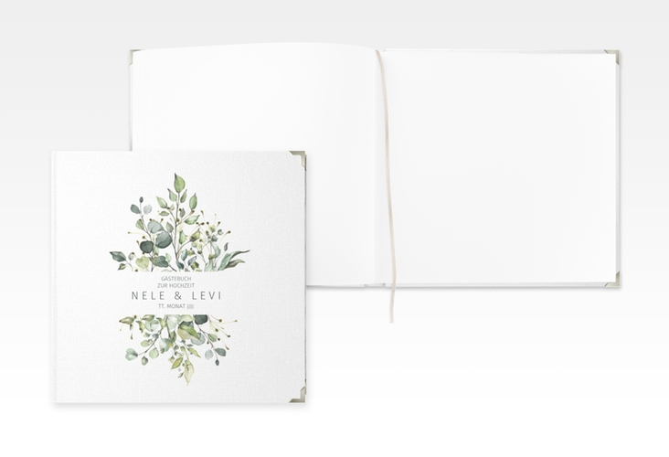 Gästebuch Selection Hochzeit Enchanting Leinen-Hardcover weiss