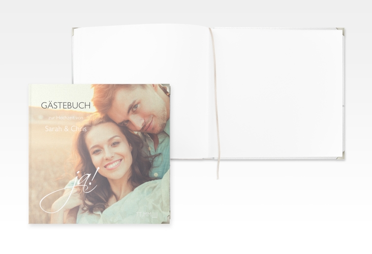 Gästebuch Selection Hochzeit Clarity Leinen-Hardcover weiss