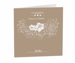 Klick: Details zu Inviti matrimonio collezione Pescara anzeigen Inviti matrimonio collezione Pescara Quadratische Klappkarte beige