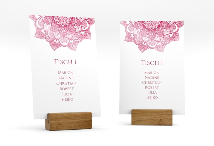 Tischaufsteller Hochzeit Delight Tischaufsteller pink