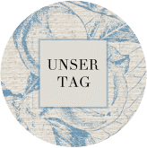 Klick: Details zu Aufkleber Hochzeit "Toile" anzeigen Aufkleber Hochzeit Toile Aufkleber, selbstklebend, rund blau mit Blättermuster im Toile-de-Jouy-Stil