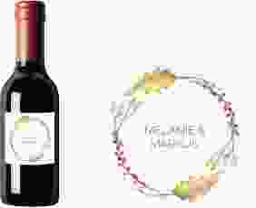 Piccoloetikett Hochzeit Herbsthochzeit Etikett Piccolo weiss