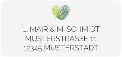 Klick: Details zu Absenderetikett Hochzeit "Fingerprint" anzeigen Absenderetikett Hochzeit "Fingerprint" 45,7 x 21,2 mm pink