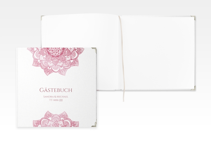 Gästebuch Selection Hochzeit Delight Leinen-Hardcover pink