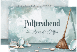 Klick: Details zu Party Einladungskarte "Poltern" anzeigen Party Einladungskarte Poltern