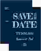 Save the Date-Visitenkarte Rise Visitenkarte hoch blau