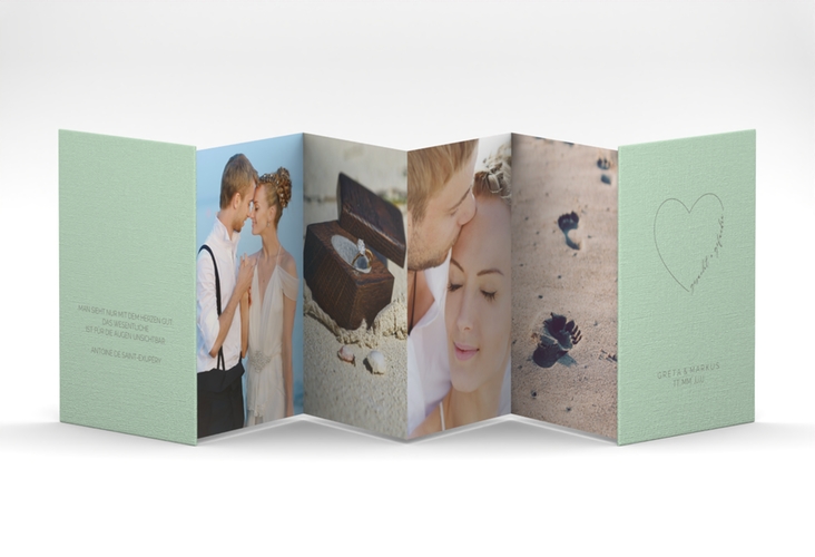 Foto-Leporello Hochzeit Lebenstraum Leporello mint