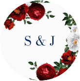 Klick: Details zu Aufkleber Hochzeit "Florista" anzeigen Aufkleber Hochzeit Florista Aufkleber, selbstklebend, rund weiss