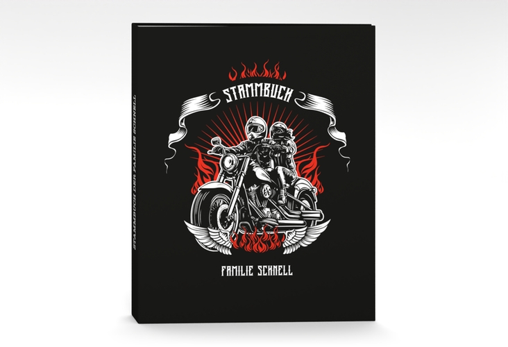 Stammbuch A4 Biker Stammbuch A4 mit Rocker-Paar auf Motorrad