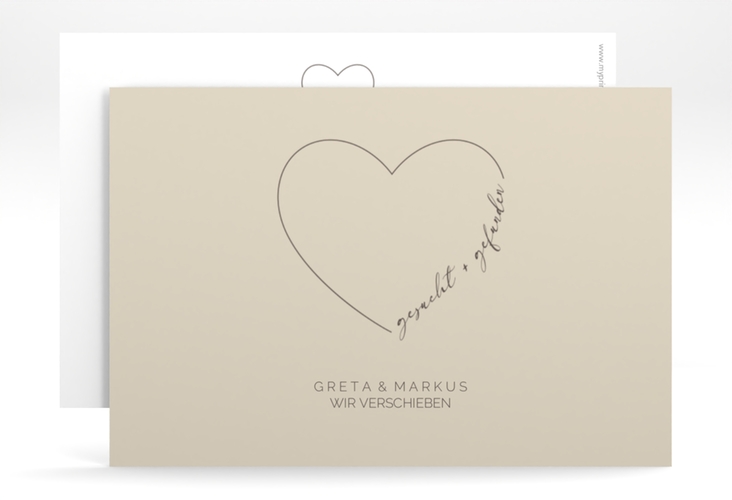 Change the Date-Karte Lebenstraum A6 Karte quer beige hochglanz
