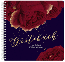 Klick: Details zu Gästebuch Hochzeit "Cherie" anzeigen Gästebuch Hochzeit Cherie Ringbindung schwarz