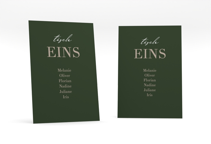 Tischaufsteller Hochzeit Moment Tischaufsteller gruen hochglanz
