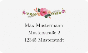 Klick: Details zu Empfängeretikett Hochzeit "Fiore" anzeigen Empfängeretikett Hochzeit Fiore 63,5 x 38,1 mm weiss