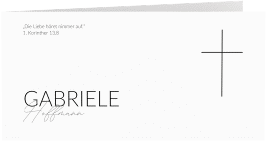 Danksagungskarte Trauer "Schlichtes Kreuz"