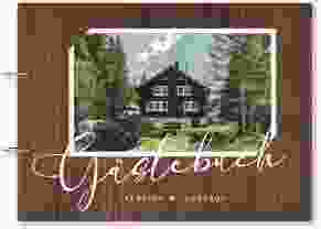 Gästebuch Holzcover Nussbaum "Jagdhaus"