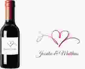 Piccoloetikett Hochzeit Envie Etikett Piccolo rot