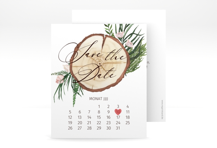 Save the Date-Kalenderblatt Woodland Kalenderblatt-Karte