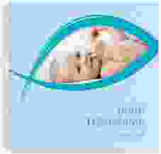 Gästebuch Taufe Mercy Ringbindung blau