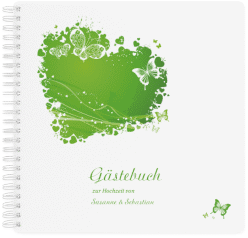 Klick: Details zu Gästebuch Hochzeit "Mailand" anzeigen Gästebuch Hochzeit "Mailand" Ringbindung pink