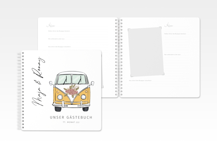 Gästebuch Hochzeit Hochzeitsbulli Ringbindung