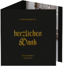 Danksagungskarte Hochzeit "Wednesday"
