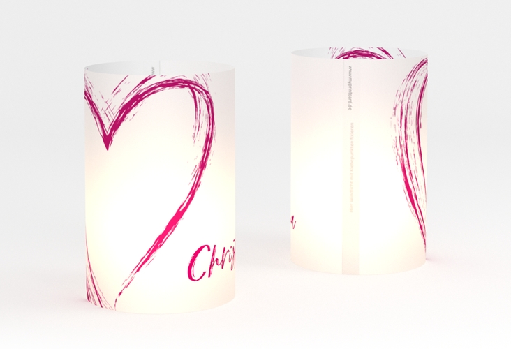 Windlicht Hochzeit Liebe Windlicht pink hochglanz