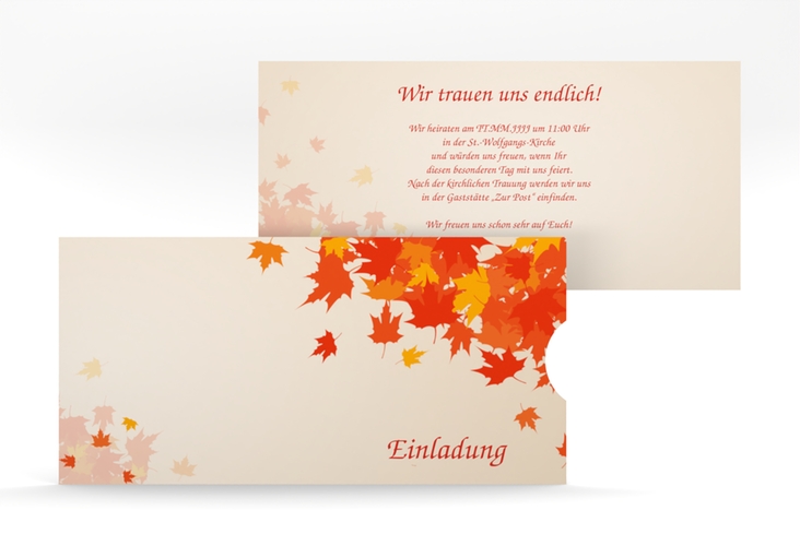 Hochzeitseinladung Zwiesel Einsteckkarte