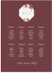 Klick: Details zu Sitzplan Leinwand Hochzeit "Prachtvoll" anzeigen Sitzplan Leinwand Hochzeit Prachtvoll 50 x 70 cm Leinwand rot