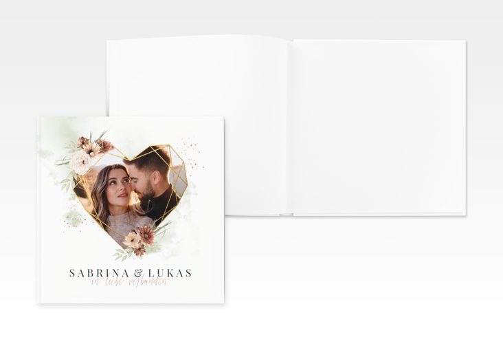 Gästebuch Creation Hochzeit Odeur 20 x 20 cm, Hardcover in Kraftpapier-Optik mit Blättern