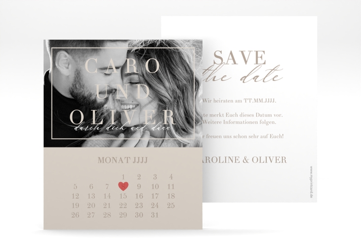 Save the Date-Kalenderblatt Moment Kalenderblatt-Karte
