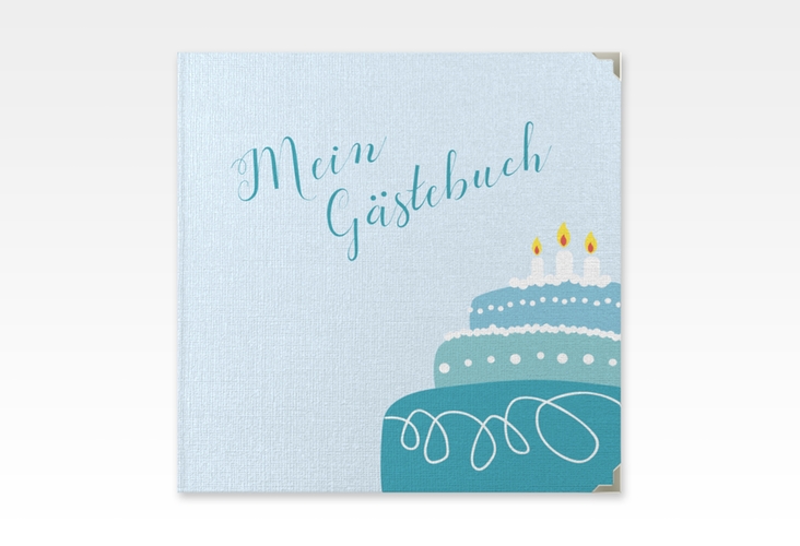 Gästebuch Selection Geburtstag Cake Leinen-Hardcover mit Geburtstagstorte mit Kerzen