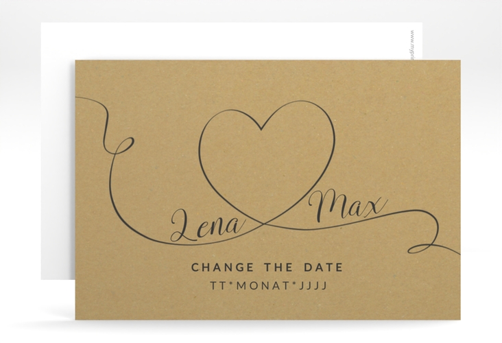 Change the Date-Karte Herzensbund A6 Karte quer hochglanz