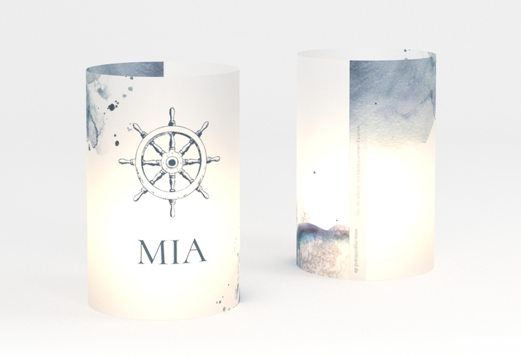 Windlicht Hochzeit Steuerrad Windlicht blau in maritimen Blautönen