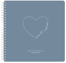 Klick: Details zu Gästebuch Hochzeit "Lebenstraum" anzeigen Gästebuch Hochzeit Lebenstraum Ringbindung blau