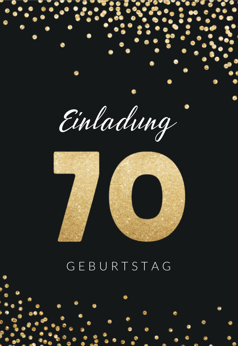 DigitalOase Einladungskarten 70. Geburtstag – 2 Klappkarten Mit Kuverts & Textvorlage