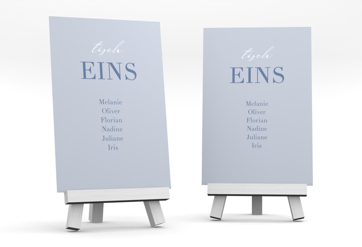 Tischaufsteller Hochzeit Moment Tischaufsteller blau